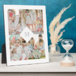 White Diamond Monogram Fotoplaat<br><div class="desc">Een aangepaste fotoplak is een mooie manier om je familiefoto's weer te geven. Dit moderne collage-ontwerp bevat vier foto's en een diamantdeler met uw aangepast monogram. Voor geavanceerdere aanpassingen van dit ontwerp zoals het veranderen van kleuren of doopvontstijl, selecteer eenvoudig de "aanpas het"hierboven knoop! Alle foto's worden alleen weergegeven als...</div>