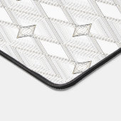 White Diamond Pattern Abstract Classy Geometric Bureaumat (Hoek)
