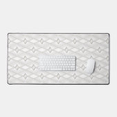White Diamond Pattern Abstract Classy Geometric Bureaumat (Keyboard & Muis)