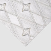 White Diamond Pattern Abstract Classy Geometric Tissuepapier (Detail)