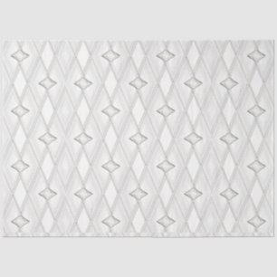 White Diamond Pattern Abstract Classy Geometric Tissuepapier