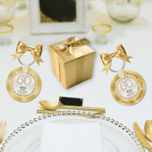 White Diamond Personalized 60e Jubileum Favors Sleutelhanger