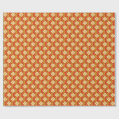 White Diamond Rust Gold Kente Wrapping Paper Cadeaupapier (Vlak)