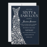 White Diamond Sparkle Dress 60th Birthday Party Kaart<br><div class="desc">White Diamond Sparkle Dress 60th Birthday Party Invitation Variations to the uitnodiging and matching items in onze winkel</div>