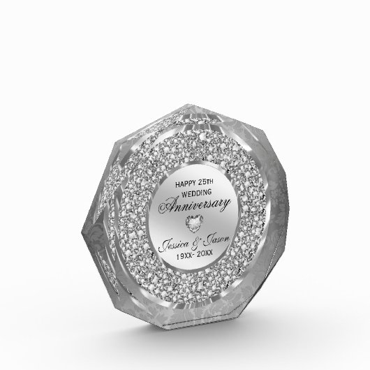 White Diamonds-bruiloft Jubileum Fotoblokken (Links)