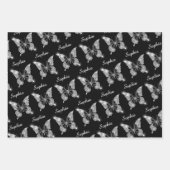 White Diamonds Butterfly, Sparkle, DIY Name, Black Inpakpapier Vel (Voorkant)