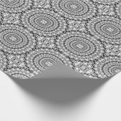 White Diamonds Circles Glitter Geometric Pattern Cadeaupapier (Hoek)