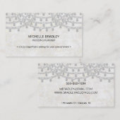 White Diamonds Glamour Orbs Sparkle Visitekaartje (Voorkant / Achterkant)