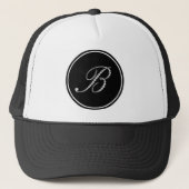 White Diamonds Letter B Monogram Trucker Pet (Voorkant)