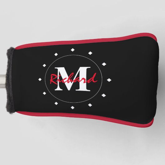 White Diamonds Monogram Putter Hoesje Golfheadcover (Voorkant)