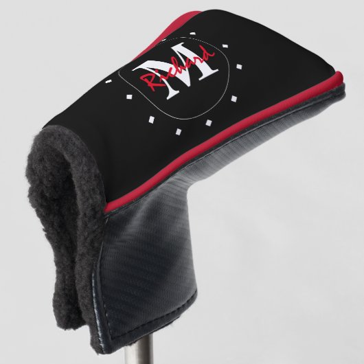 White Diamonds Monogram Putter Hoesje Golfheadcover (3/4 voorkant)