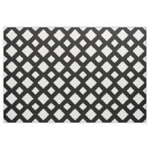 White Diamonds op Black Geometric Fabric Stof (Fat Quarter)