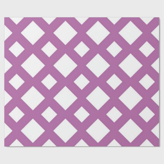 White Diamonds op Lavender Cadeaupapier (Vlak)