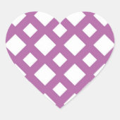 White Diamonds op Lavender Hart Sticker (Voorkant)