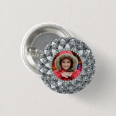 White Diamonds Photo Lijst Ronde Button 3,2 Cm (Voorkant /achterkant)