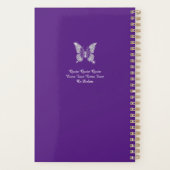 White Diamonds Vlinder Script Naam, Koninklijk Paa Planner (Achterkant)