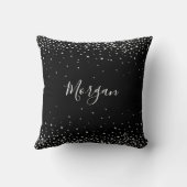 White Diamonds, White Script Name, Black Vs 2 Kussen (Achterkant)