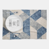 White Dinner Bord met Command Theedoek (Horizontaal)