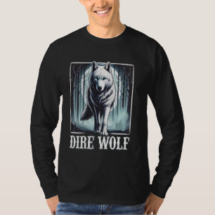White Dire wolf reünie kunst voor wilde dieren en  T-shirt
