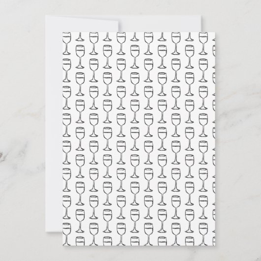 White Dirty Dertig 30e wijn verjaardag uitnodiging (Achterkant)