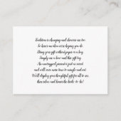 White Display vrijgezellenfeest invoegkaart + labe Informatiekaartje (Voorkant)