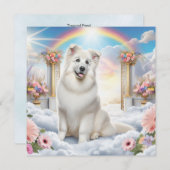White Dog bij Rainbow Bridge in Heaven Art (Voorkant / Achterkant)