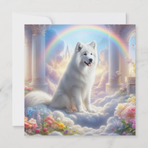 White Dog bij Rainbow Bridge in Heaven Art