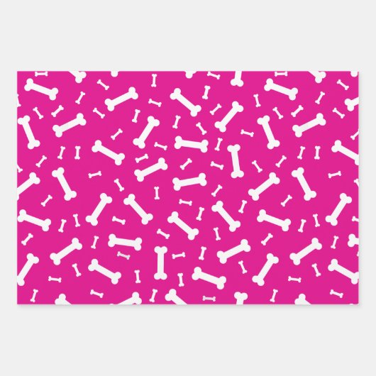 White Dog Botten Design Inpakpapier Vel (Voorkant 3)