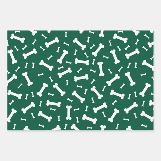 White Dog Botten Design Inpakpapier Vel (Voorkant 2)