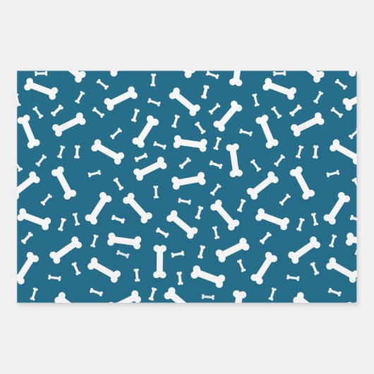 White Dog Botten Design Inpakpapier Vel (Voorkant)