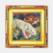 White Dog, Fox and Cat van Franz Marc Magneet (Voorkant)