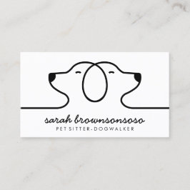 White Dog Line Logo Petsitter vet Visitekaartje