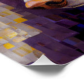 White Dog Mosaic Gold Podenco Klimt Style Perfect Poster (Hoek)