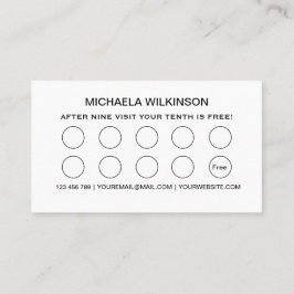 White Dog Paw on Black Pet Grooming Service Klantenkaartje