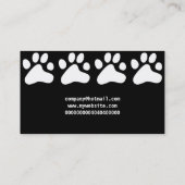 White Dog Paws, Company Name Visitekaartje (Achterkant)