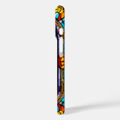 White Dog Portrait in het Glas in lood Case-Mate iPhone Case (Achterkant / Links)