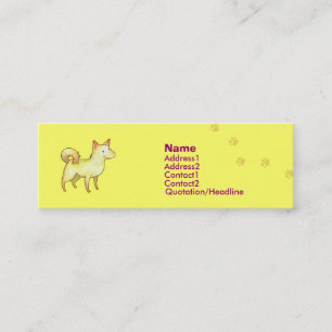 White Dog Profile Card Mini Visitekaartje