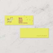 White Dog Profile Card Mini Visitekaartje (Voorkant / Achterkant)