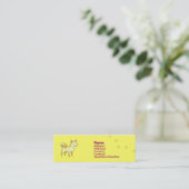 White Dog Profile Card Mini Visitekaartje (Staand voorkant)