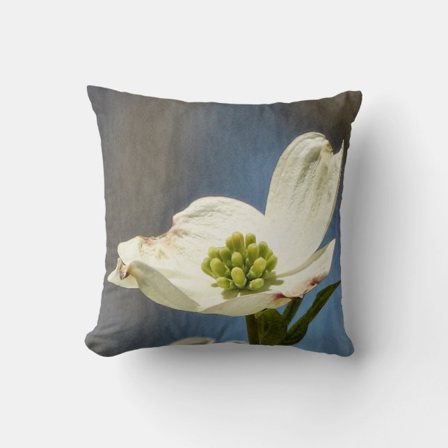 White Dogwood Bloom Kussen (Voorkant)