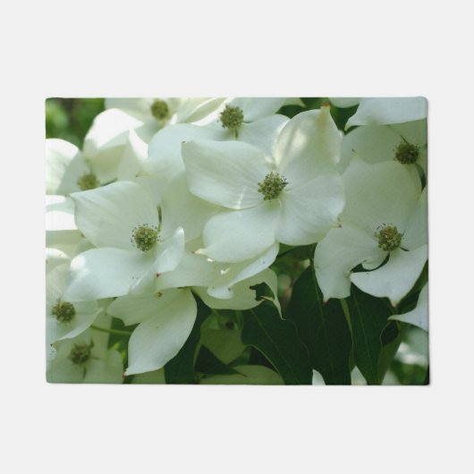 White Dogwood Flower Blossom Deurmat (Voorkant)