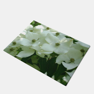 White Dogwood Flower Blossom Deurmat