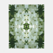 White Dogwood Flower Blossom Pattern Fleece Deken (Voorkant)