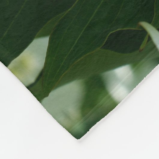 White Dogwood Flower Blossom Pattern Fleece Deken (Hoek)