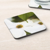 White Dogwood Flower Drankjes Onderzetter (Linkerzijde)