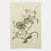 White Dogwood Flowers Illustration Theedoek (Verticaal)