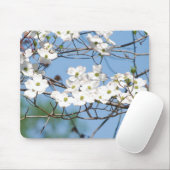 White Dogwood Flowers mousepad Muismat (Met muis)