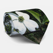 White Dogwood Flowers Stropdas (Opgerold)