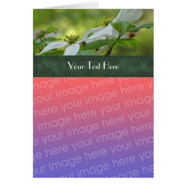 White Dogwood Flowers Your Photo Card (Voorkant)