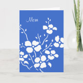 White Dogwood Moederdag Card Kaart (Voorkant)
